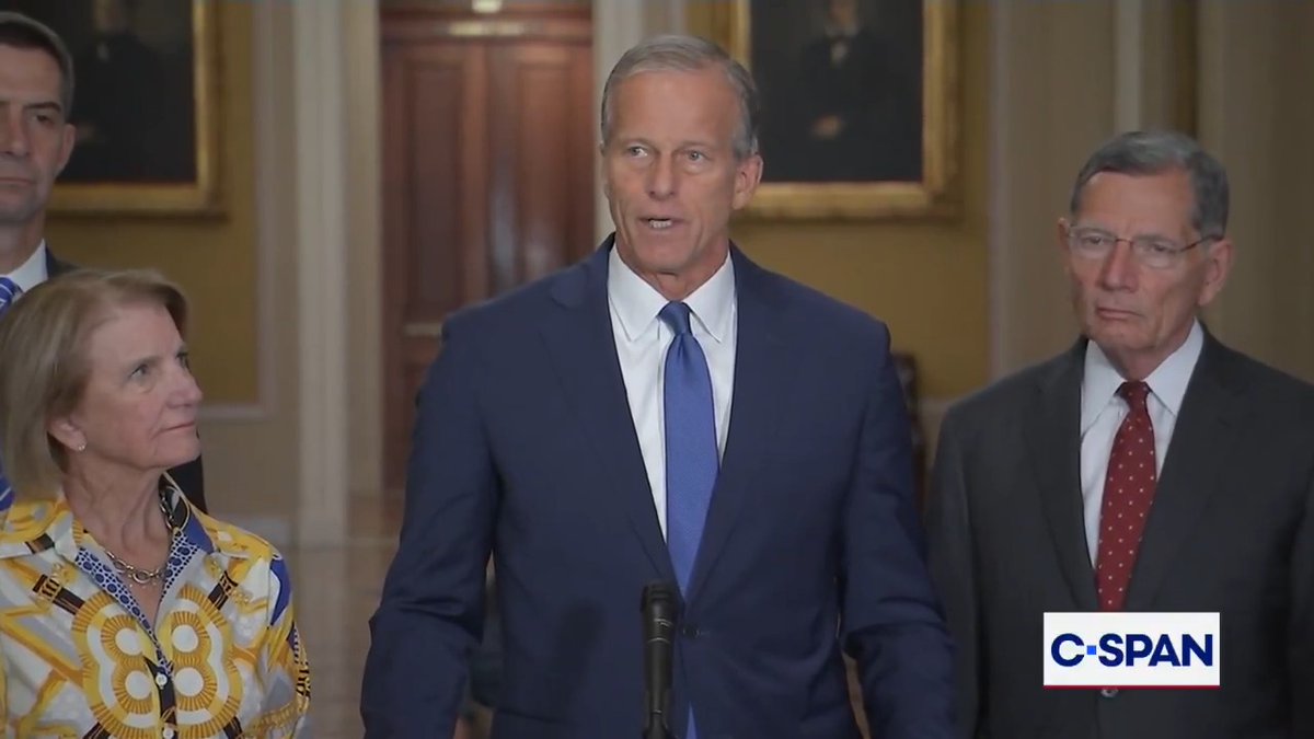Senate Majority Leader John Thune (R-SD) on Sen. Mitch McConnell's (R-KY) absence: "Sen. McConnell has reported about his heath, and I'm hopeful that we're going to have him back here soon."