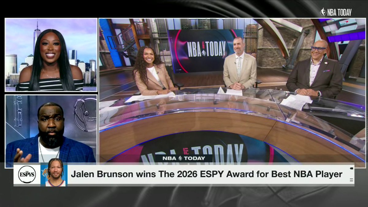 Jalen Brunson wins the 2026 ESPY Award for Best NBA Player 🏀 Watch The ESPYS tonight at 8 PM ET on ABC & the ESPN App 🏆
