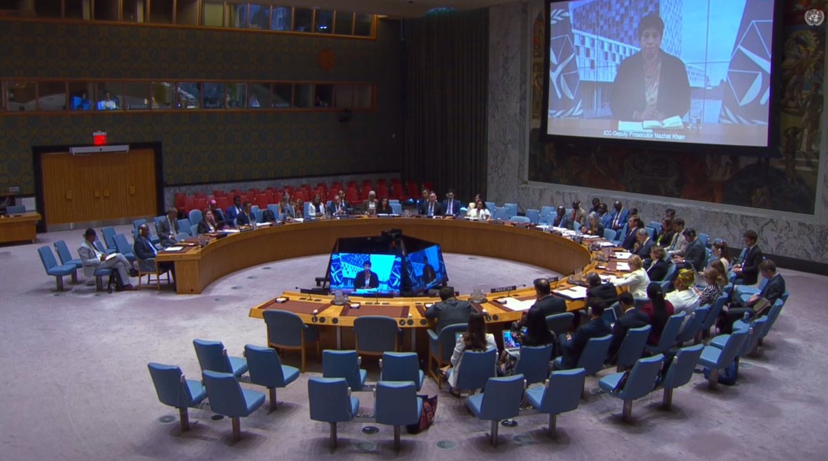 #ICC Deputy Prosecutor Nazhat Shameem Khan to #UNSC: The Office concurs with UN Human Rights that the reported imminent offensive against El Obeid in #Darfur carries the risk of serious international crimes. "We cannot tolerate another Al Geneina, another El Fasher."