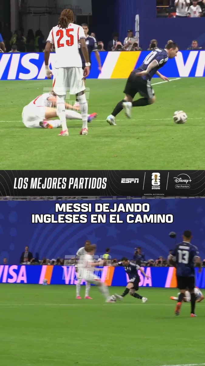 Messi pasándose a tres ingleses juntos como si tuviera 20 años. Locura