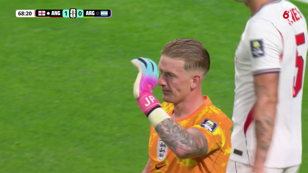Pickford sort un arrêt décisif sur une tête à bout portant ! 🧤 Le gardien anglais préserve l’avantage des Three Lions. L’Angleterre mène 1-0. Suivez le match sur M6 et M6+ #CDM2026 #FIFAWorldCup #ANGARG