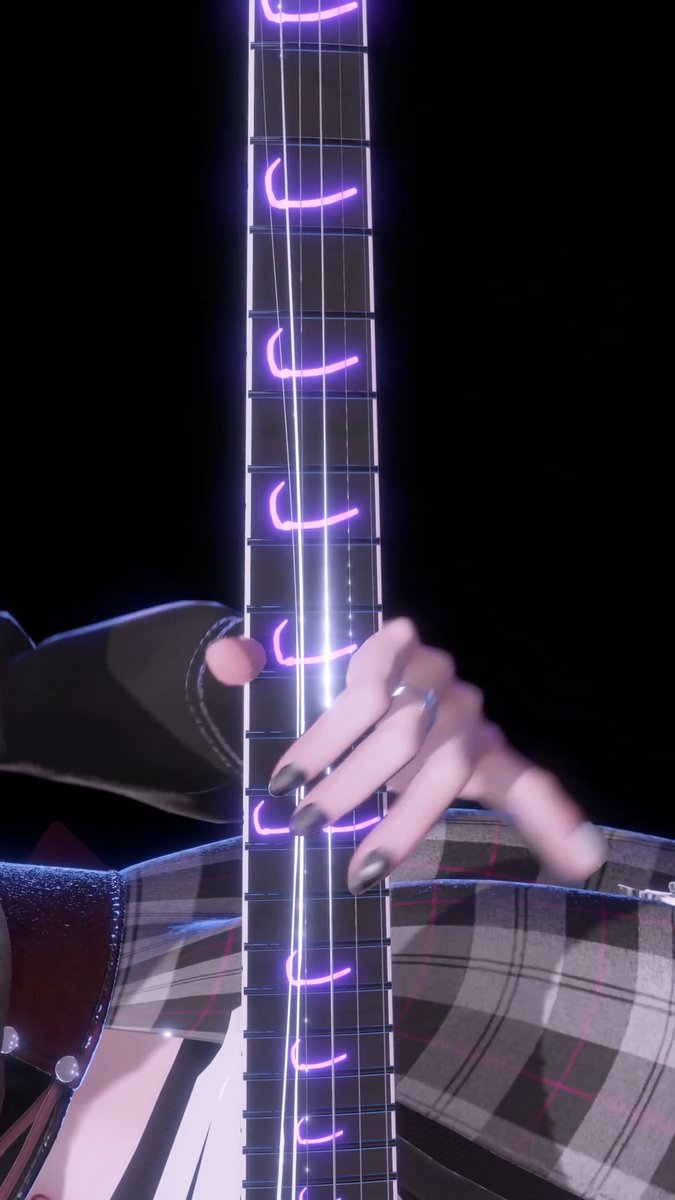 Static strings look too stiff? Say no more! 🎸 Virtual guitar strings actually vibrate and bend! 🤘 Bet guitarists are gonna love this😜 #GuitarMocap #ギタリストVTuber