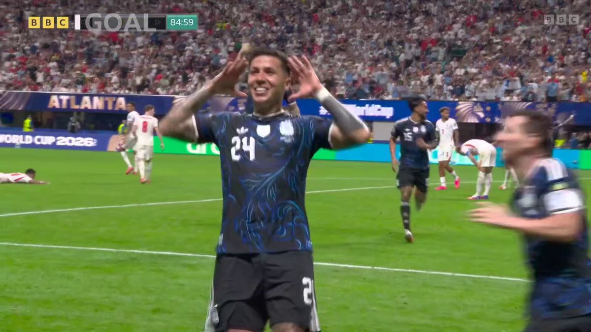 "Enzo Fernandez has simply been setting his sights!" 🚀 A rocket of a strike from the midfielder draws Argentina level.