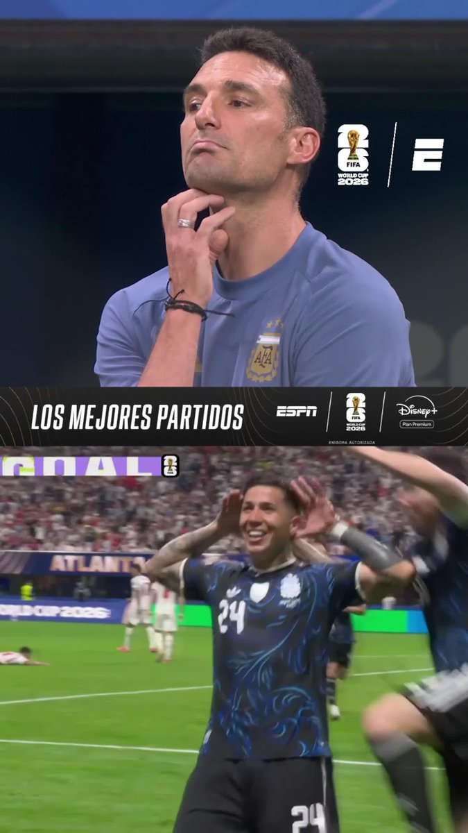 LA TRANQUILIDAD DEL DT: así vivió Scaloni el gol de Enzo Fernández para el 1-1 parcial de Argentina ante Inglaterra en la semi del Mundial. ⚽ #ESPNMundial 📺 Mirá los mejores partidos de la #FIFAWorldCup por ESPN, en el Plan Premium de #DisneyPlus