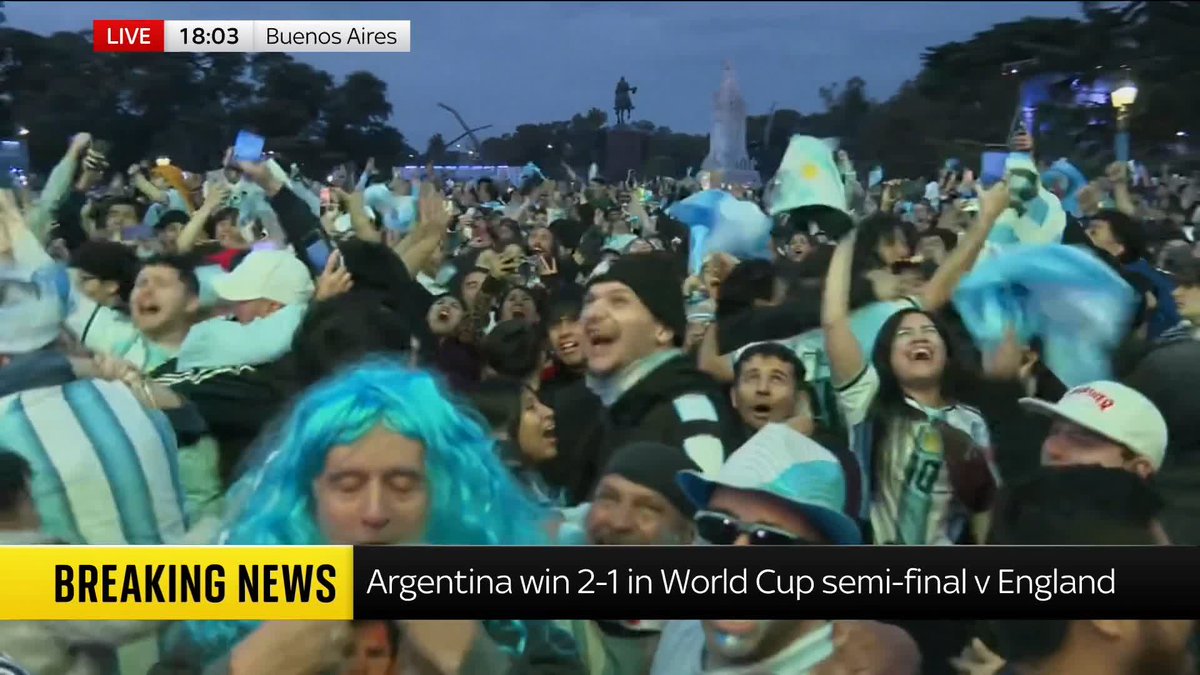 BREAKING: England's World Cup dream is over after fierce rivals Argentina came from behind to win 2-1 and secure a place in the final. Jacquie Beltrao reports live from Atlanta ⬇️