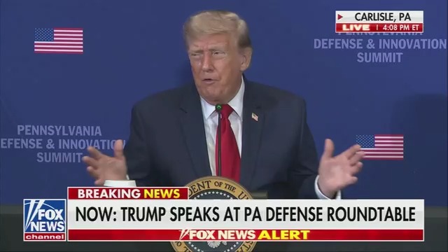 Trump: Affordability. Affordability. It's a fake word they came up with. I come up with words too: Dumocrats. Replace the e with a u.