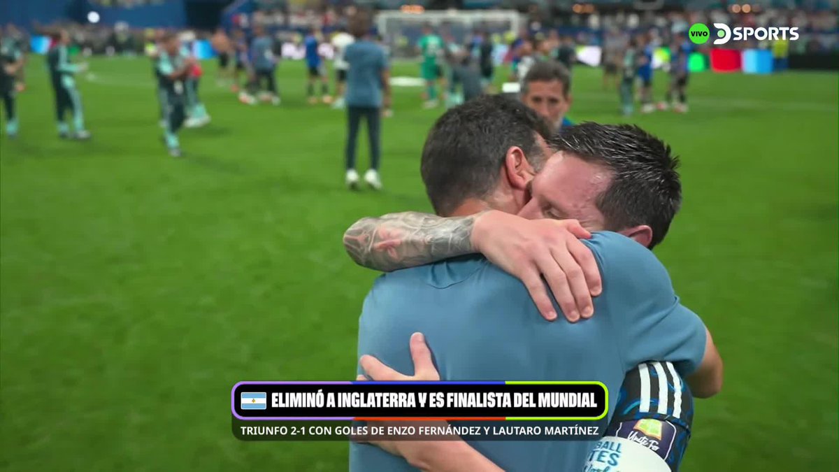 EL ABRAZO DE MESSI Y SCALONI Argentina jugará su segunda final consecutiva.