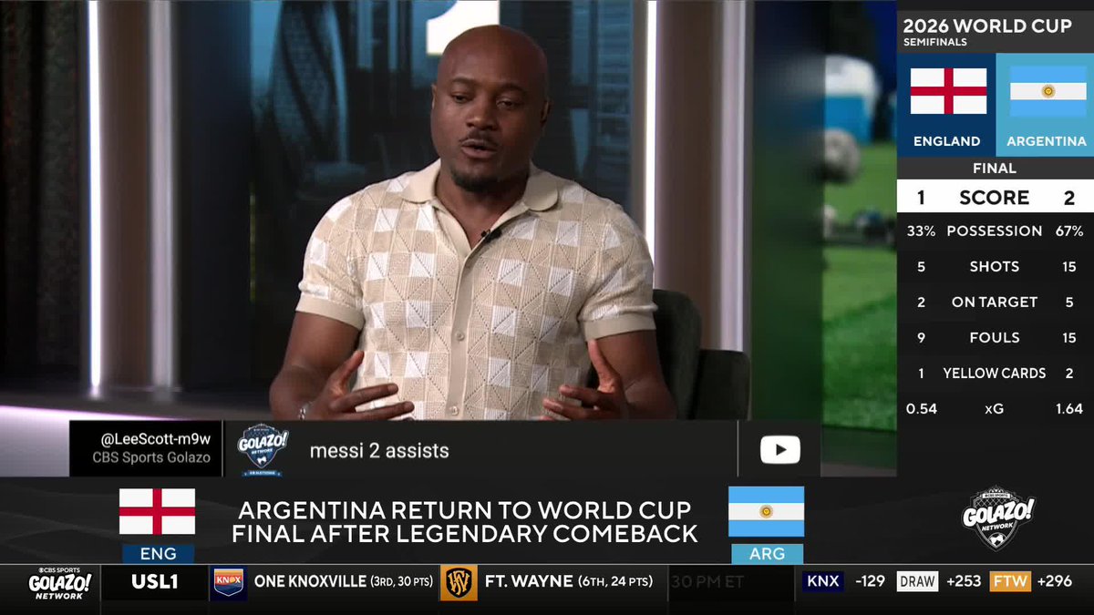 "The moment when your team needs you the most, your nation needs you the most, you're the one willing to take that responsibility." Nigel Reo-Coker and Troy Deeney salute Lionel Messi after he inspired Argentina to a comeback win over England 👏🐐