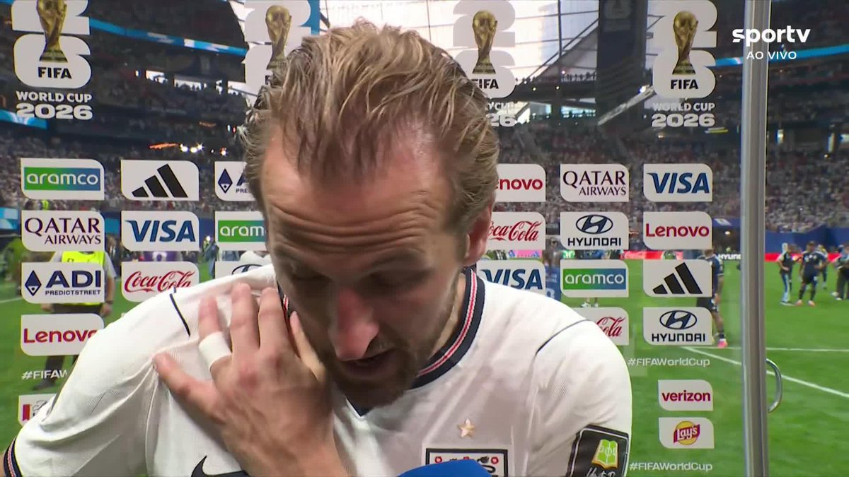 🏴 Harry Kane, após Inglaterra 1x2 Argentina: “É muito triste para todos nós. Fizemos uma boa partida, mas depois ficamos tentando segurar o 1 a 0, e nesse nível não basta isso.” “A gente trabalhou muito para chegar até aqui.” 🎥 sportv | ge