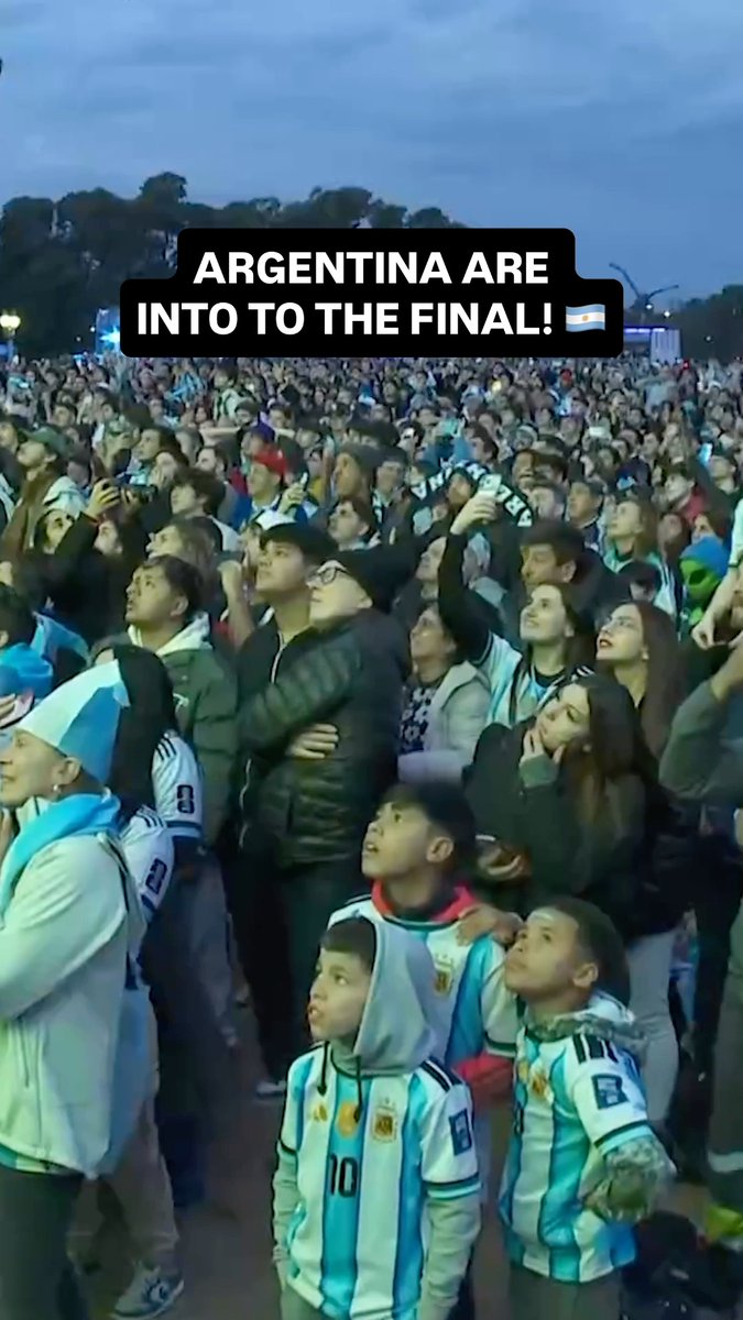 Argentina fans GO CRAZY as they make it to a successive World Cup final! 🇦🇷🔥