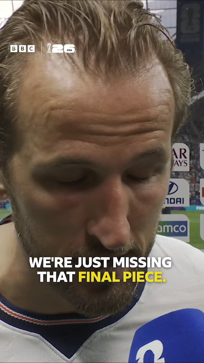 "We're close, we just need to find that missing piece." 🧩 Harry Kane on England's failure to win the vital latter games in the major tournaments.