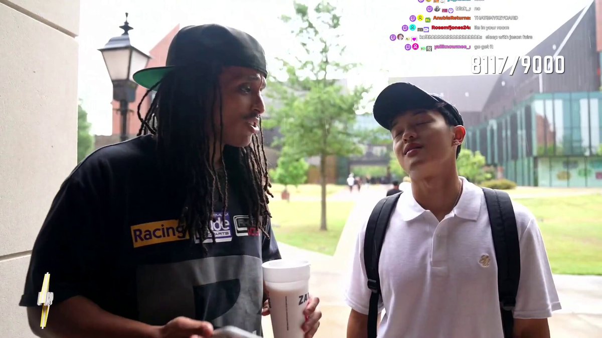 Agent &amp; JasonTheWeen caught Madi2Hotty flirting with Tiana Musarra on Kai Cenat’s streamer university campus 😭😭