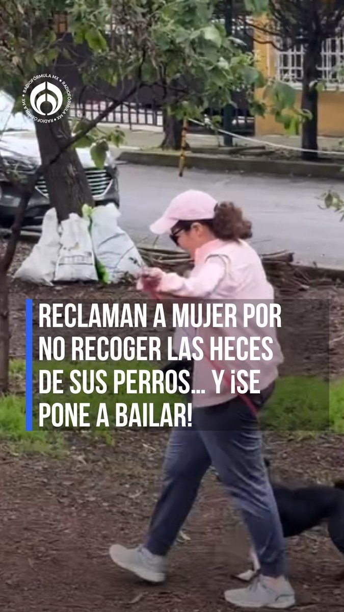 Reclaman a mujer por no recoger las heces de sus perros 🐶 en un parque… y ¡se pone a bailar! 😅 #RFmx #Imperdible