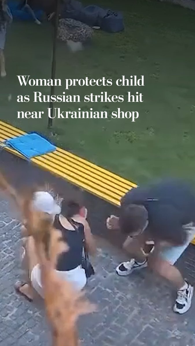 CCTV footage shows the moment when Russian strikes hit the northeastern Ukrainian city of Sumy on Saturday. Russian attacks on Ukraine killed six people and wounded 29, officials said.