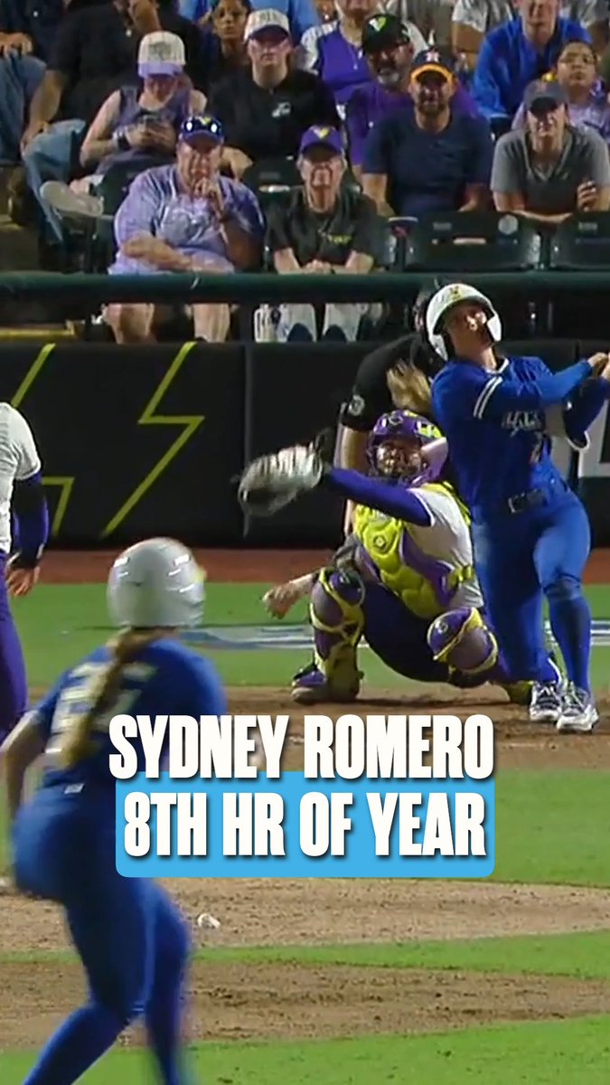 SYDNEY ROMERO ‼️ Sydney has now tied the league lead for HRs and given the Spark some much-needed insurance runs!