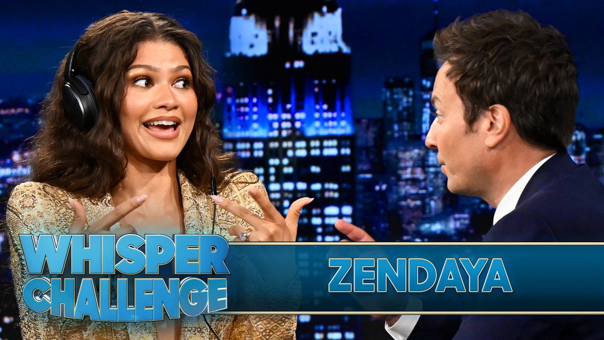 Whisper Challenge w/ Zendaya! 🎧 #FallonTonight
