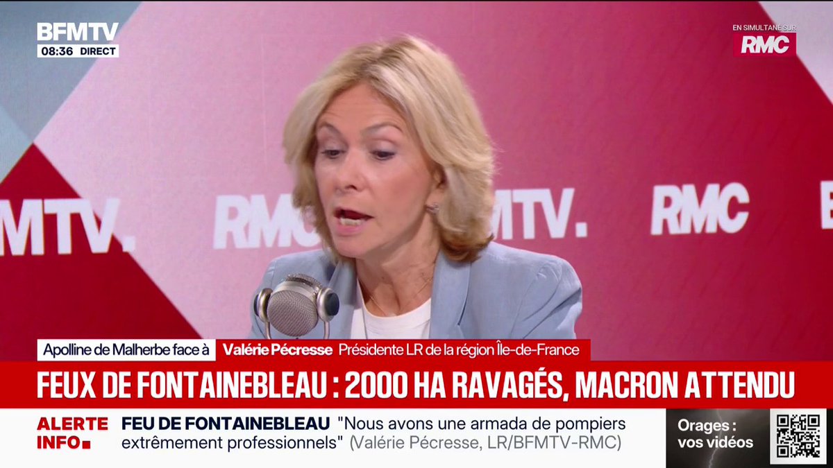 Valérie Pécresse, présidente LR de la région Île-de-France, veut "lancer une grande initiative de régénération" de la forêt de Fontainebleau