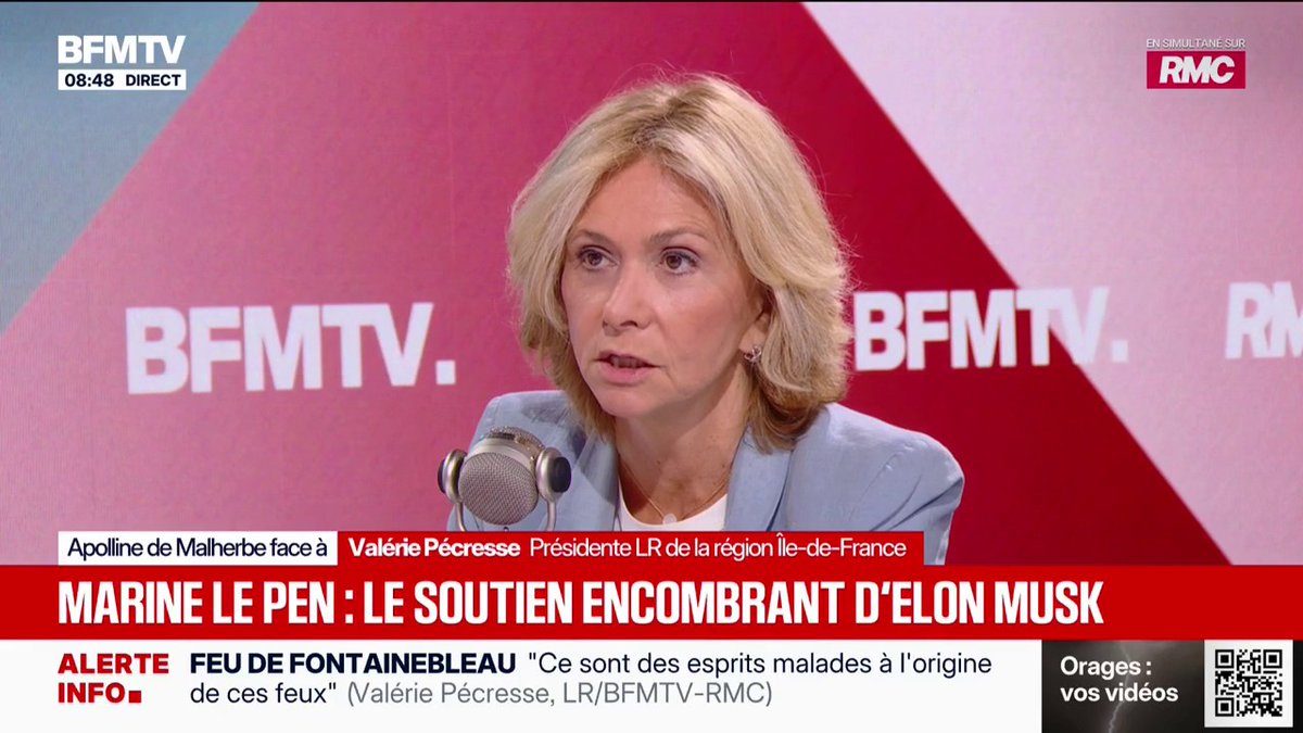 Présidentielle: "Il n'y a pas un Français qui va voter selon les consignes d'Elon Musk", assure Valérie Pécresse