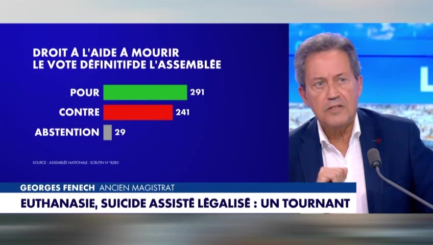 "Cette loi est légale, mais on sent comme un parfum d'illégitimité. C'est la volonté d'un homme. C'est une loi votée en catimini, en plein été", déclare Georges FENECH, ancien magistrat, sur la loi de l'aide à mourir, dans #HDPros sur #Europe1