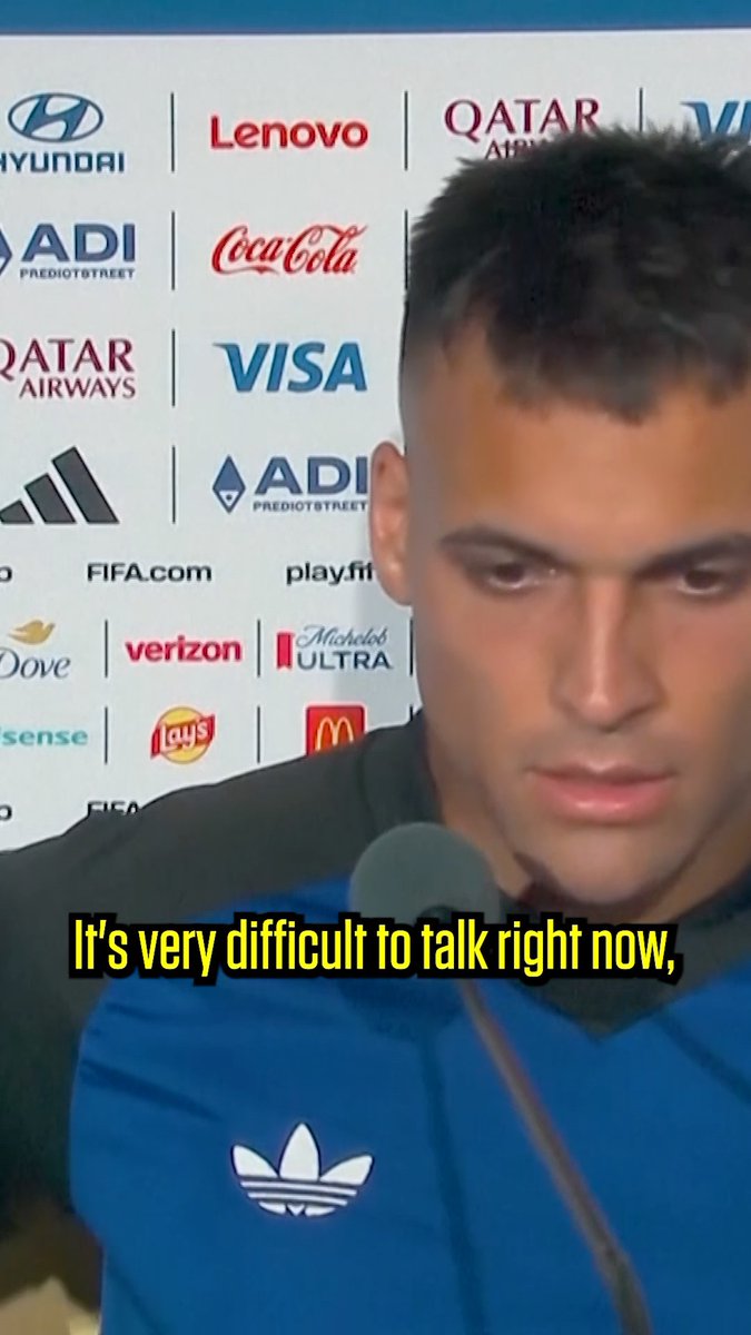 Emotional Lautaro Martinez dedicates Argentina's winner to his dad ❤️🇦🇷
