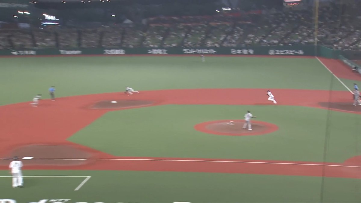 ダイビングキャッチ⇨併殺‼️ 千葉ロッテ 小川龍成 選手のスーパープレーで安打阻止👏 👇スマホ・テレビで試合観戦！