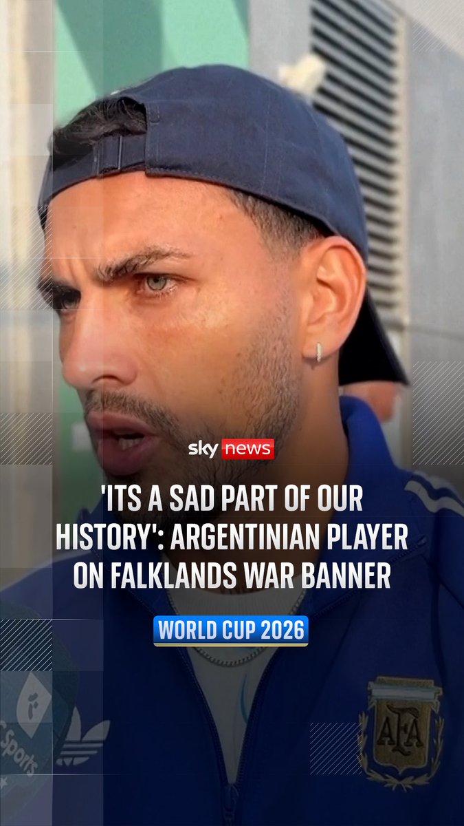 'Its a sad part of our history'. Argentinian player Leandro Paredes has spoken about the banner held by his team, which read 'The Falklands are Argentinian'.