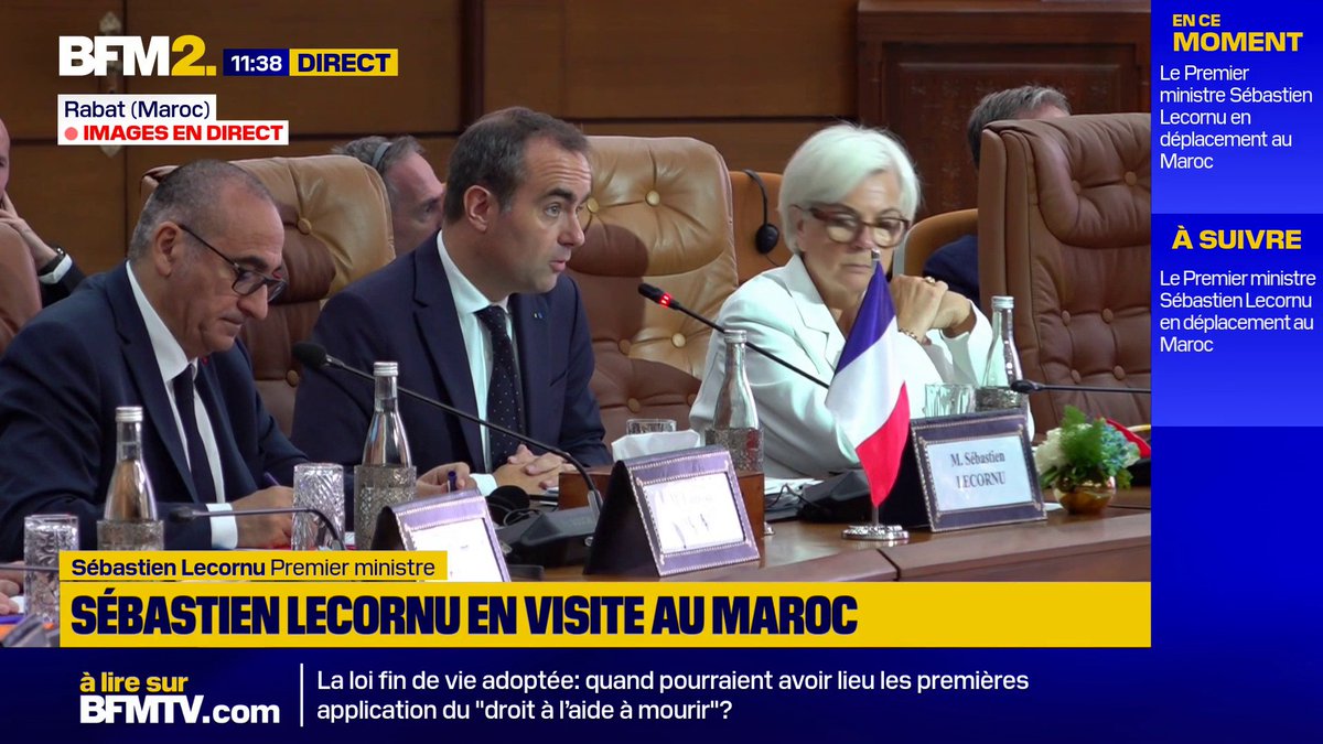 Sébastien Lecornu évoque la prochaine signature d' "un traité d'amitié hors norme, allant encore au-delà du partenariat d'exception", lors d'une visite future du roi du Maroc. #BFM2