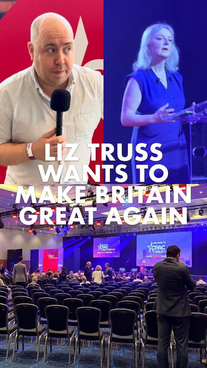 Welcome to CPAC GB, where Liz Truss is trying to Make Britain Great Again. There are about 500 seats, and about two thirds don’t have anyone sitting in them. Also, Young Bob is here.