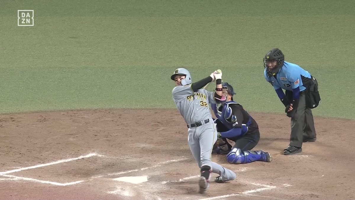 たいきコールが鳴り響く📣 代打 濱田太貴 完璧な一振り! 移籍後初ホームラン㊗ ⚾️中日×阪神 #阪神タイガース #だったらDAZN