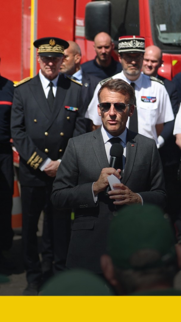 Incendies: la France "n'a jamais été confrontée à cette situation" depuis "la fin de la Seconde Guerre mondiale", déclare Emmanuel Macron
