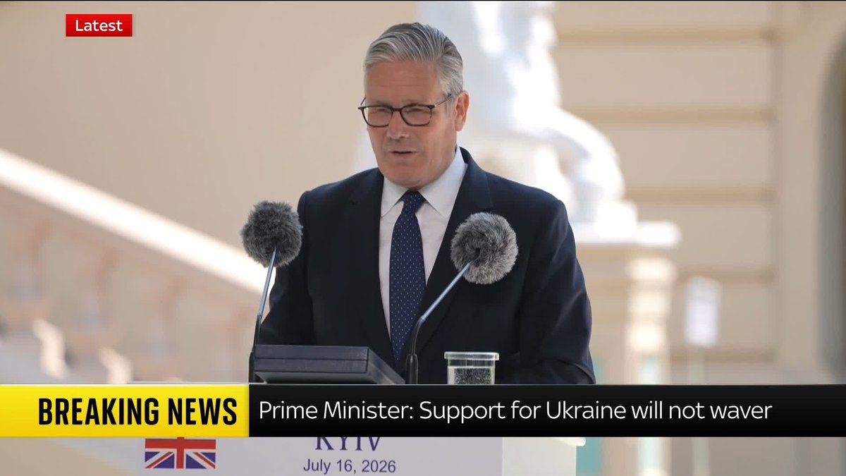 During Sir Keir Starmer's final trip as PM to Ukraine, Volodymyr Zelenskyy awarded Starmer the Order of Freedom honour, which is the highest award for a foreign person in Ukraine. It comes as Starmer pledges €300m to fund fighter jets.