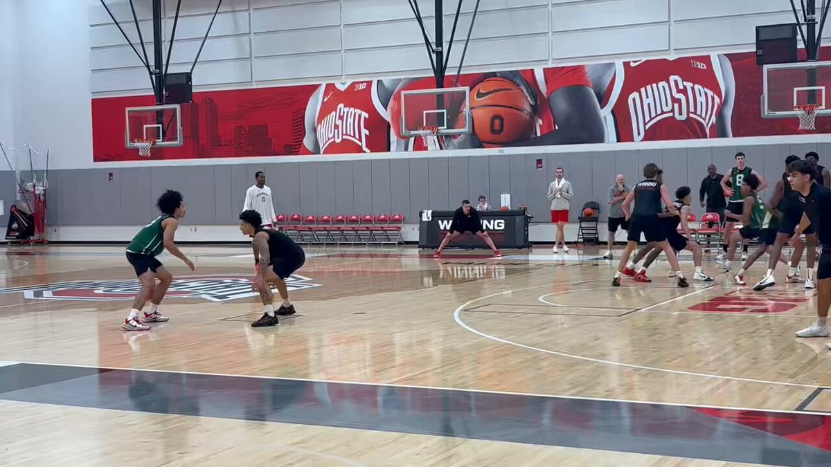 More video from 5-on-5 to conclude today’s Ohio State practice. A good find here by LJ Smith on the first possession to get Bynum to the rim. We’ll also get time with Smith today for the first time. Oh, and stay for one more buttery Anthony Thompson three to close the video.
