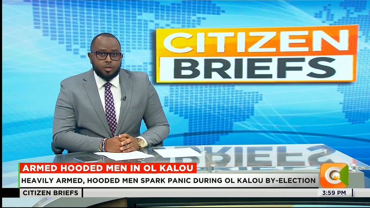Armed Hooded Men In Ol Kalou: Armed, hooded men spark panic during Ol Kalou by-election Chaos as residents confront masked men near polling centres Journalists assaulted, equipment seized in polling day drama #CitizenBriefs