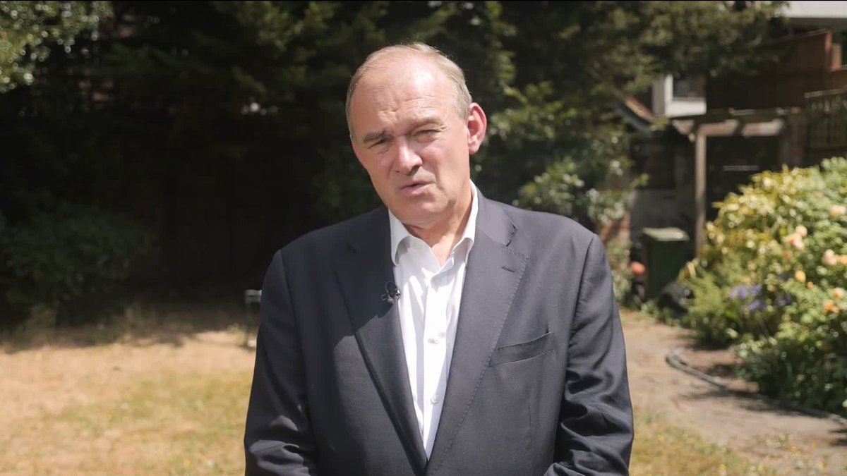 Liberal Democrats leader Ed Davey has called on FIFA to ban the six Argentine players who celebrated with the "Falklands are Argentine" banner from playing in Sunday's final. Ed Davey has told Sky News he has written to the president Gianni Infantino.