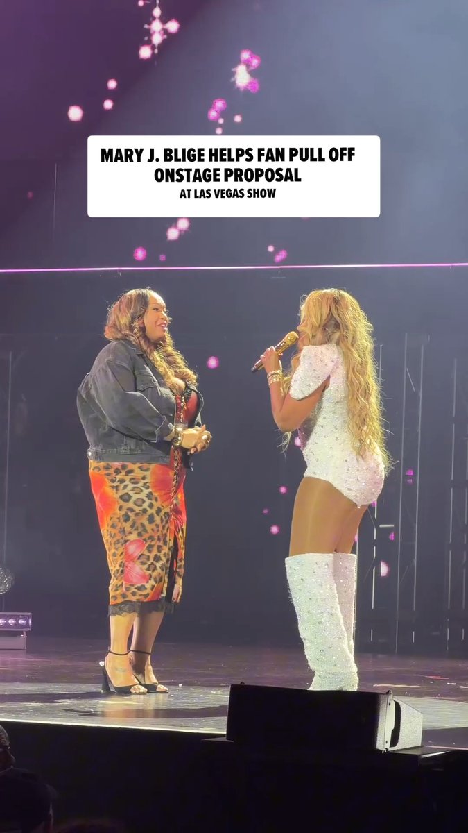 😍 Mary J. Blige helped pull off a surprise proposal for one lucky couple at her "My Life, My Story" residency in Las Vegas during NBA Summer League week. 🎥: instagram/jpasc24