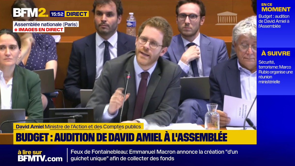 💬 "Vous coûtez aux Français avant même l'élection" Budget: "Vous êtes le seul parti qui réussissait à contribuer à la charge de la dette, sans gouverner", répond le ministre des Comptes publics David Amiel au député RN Matthias Renault #BFM2