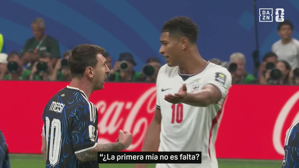 El momento que despertó a la bestia 😡🇦🇷 La conversación de Messi con Bellingham #TrendingMundial #DAZNMundial