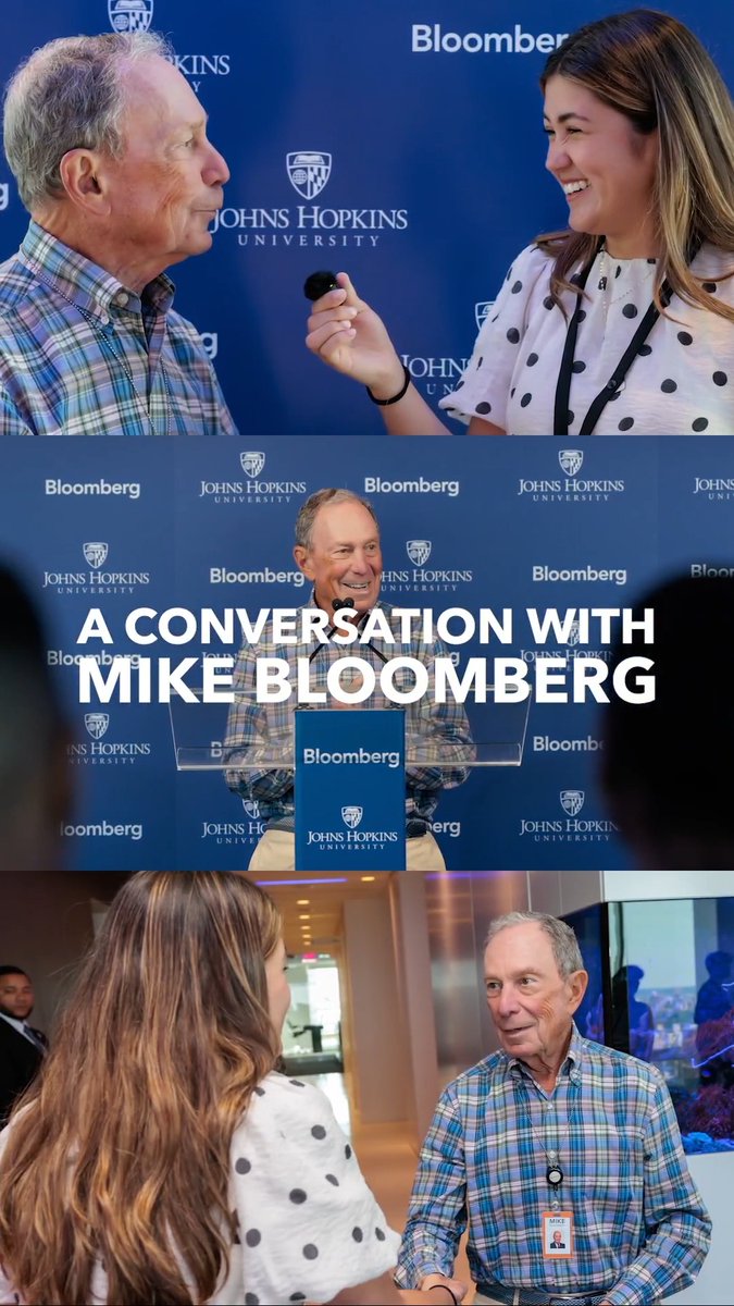 .Johns Hopkins University opened doors for me, and I'm always glad to meet the next generation of Blue Jays. It was great to talk with Maria Paula Vasini, who's interning at Bloomberg Associates this summer, about my favorite Hopkins memories, how to impress at your first job, &amp; @theBeatles!