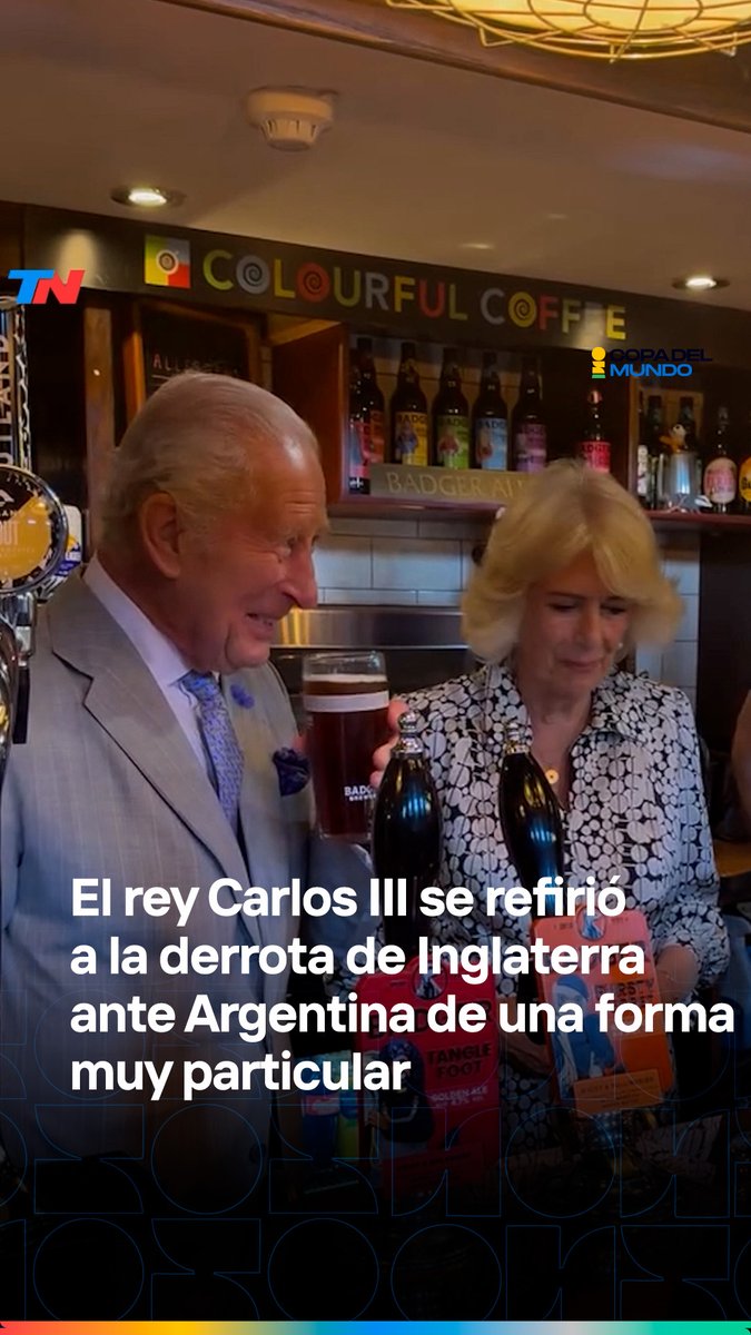 😂"TAL VEZ ES UN BUEN DÍA PARA AHOGAR ALGUNAS PENAS" I El rey Carlos III del Reino Unido se refirió a la derrota de Inglaterra ante Argentina en el Mundial de una manera...muy particular.