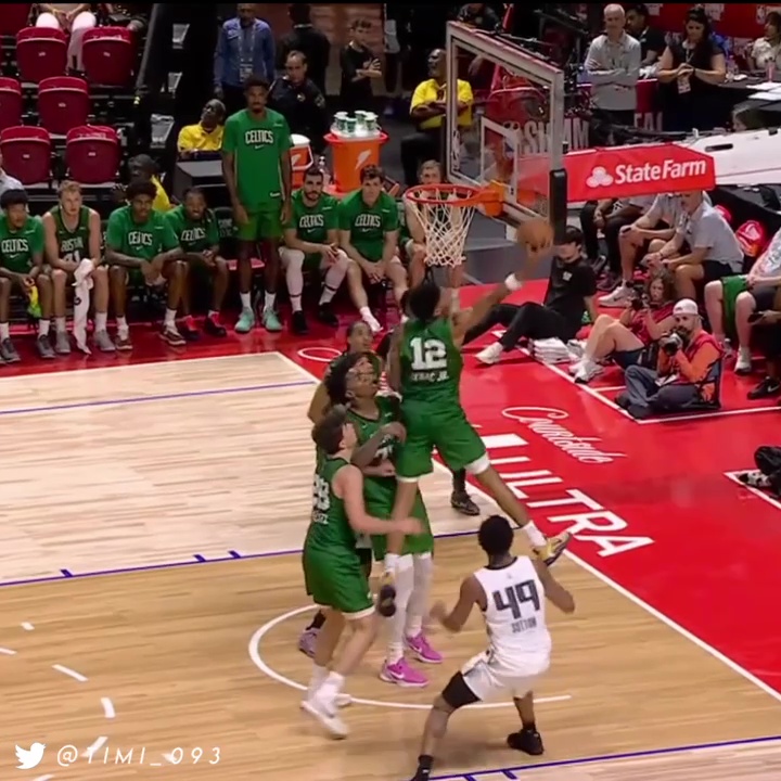 Shout-out to Chris Cenac Jr. ☘️ Impacting the game with his defense and rebounding. He finished with 10 points, 12 rebounds and 5 assists last night: