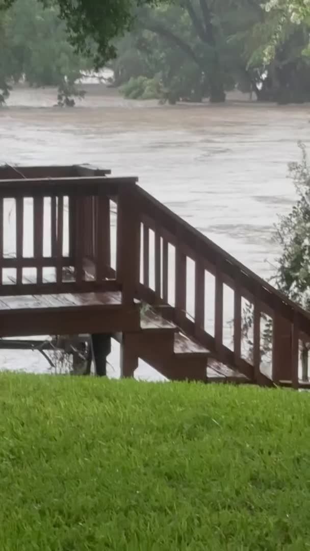 This is what the Guadalupe River looks like in Center Point, Texas this morning. The National Weather Service is warning of "catastrophic" flooding in the Hill Country.