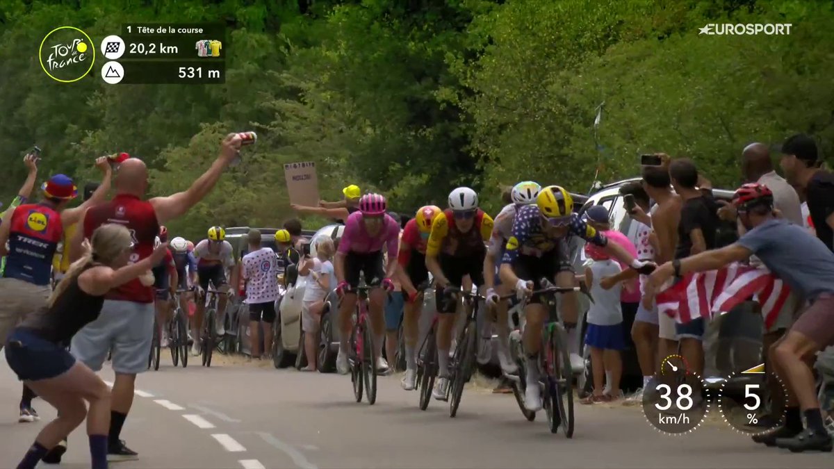 Se pone a reventar el pelotón... Y LE CHOCA LOS CINCO A SU PADRE 🖐️🇺🇸 Imagina no querer a Quinn Simmons. Vaya fenómeno. #TDF2026 #LaCasadelCiclismo