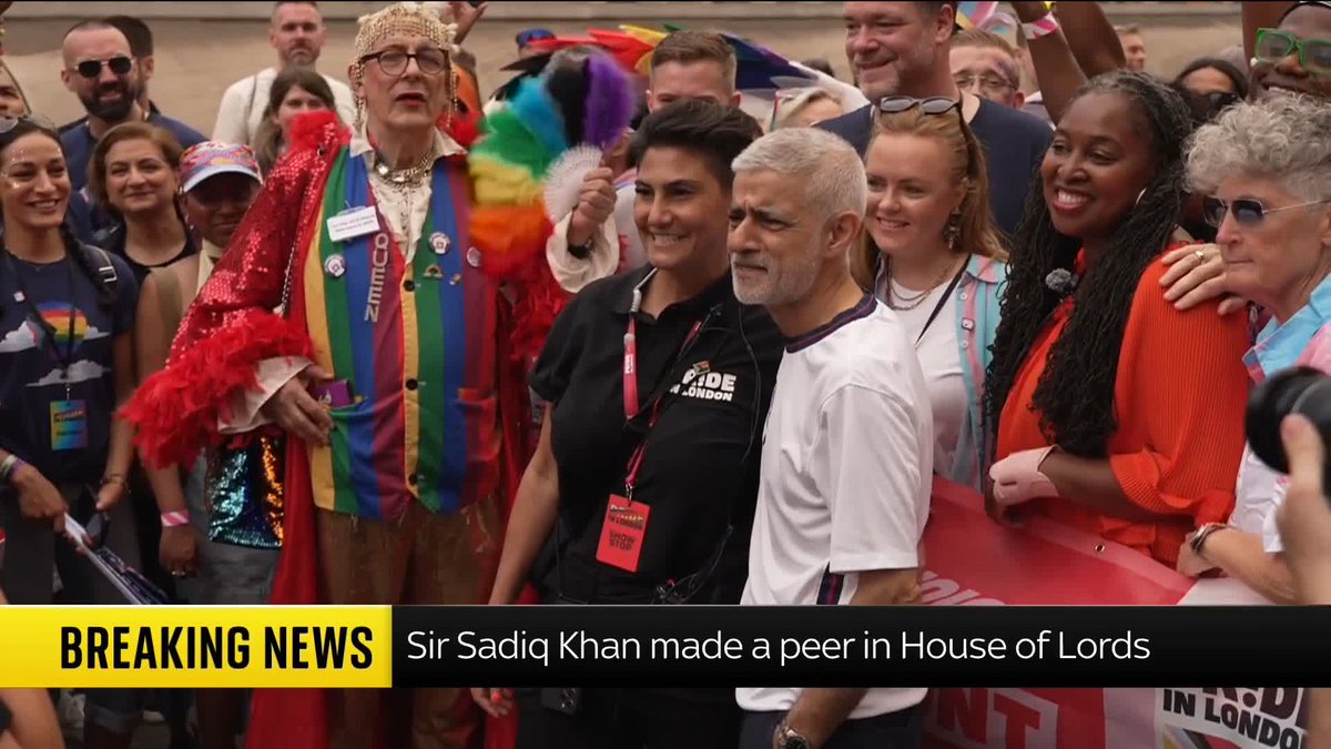 BREAKING: London Mayor Sir Sadiq Khan has been appointed to the House of Lords as part of Sir Keir Starmer's resignation honours. Latest: 📺 Sky 501, Virgin 602, Freeview 233 and YouTube