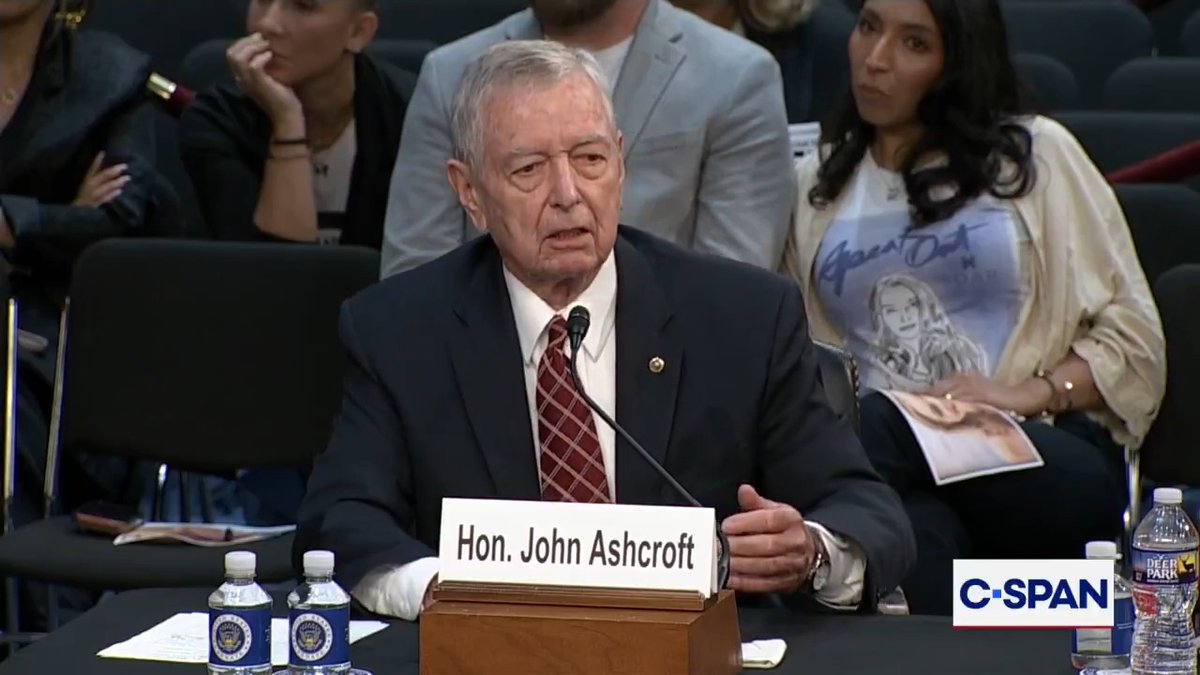 .Senator Adam Schiff (D-CA) asks former AG Ashcroft if presidents can ask the AG to prosecute enemies: Schiff: "If you do have a problem with that, please say so." Ashcroft: "I believe the president needs to be an advocate of strong law enforcement and that includes enemies of his."