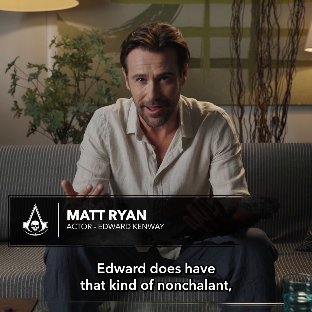 We're back with Matt Ryan for Edward Kenway's most iconic lines! Watch now on YouTube 👉