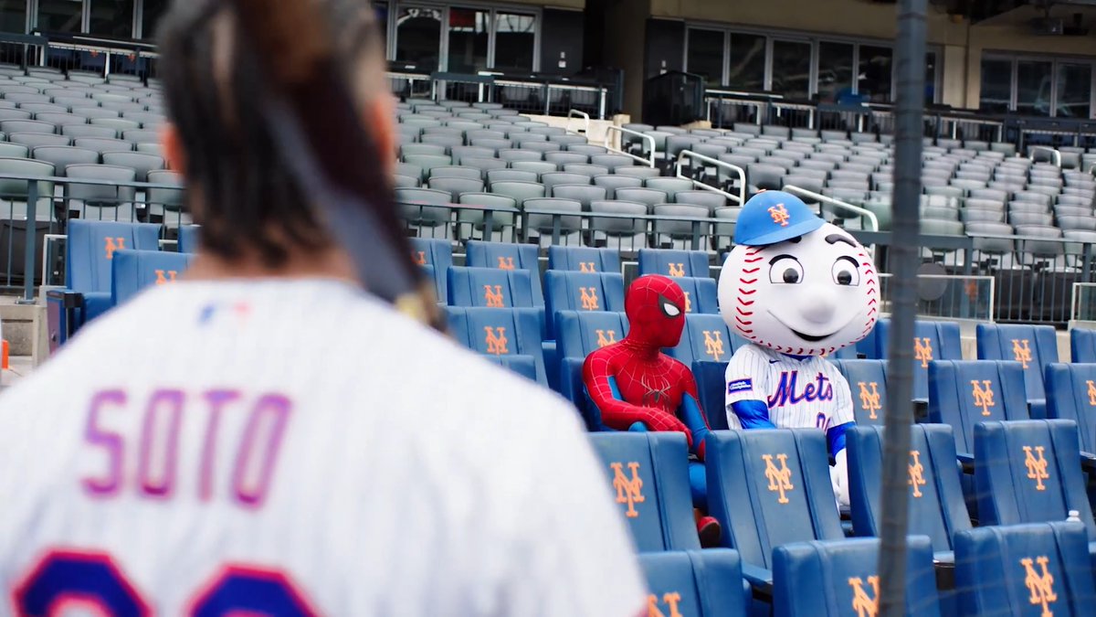 Juan Soto (and Mr. Met!) starred in a new Spider-Man commercial 👀 The world may no longer know the man behind the mask, but Soto and New York still have love for Spidey 🕸️