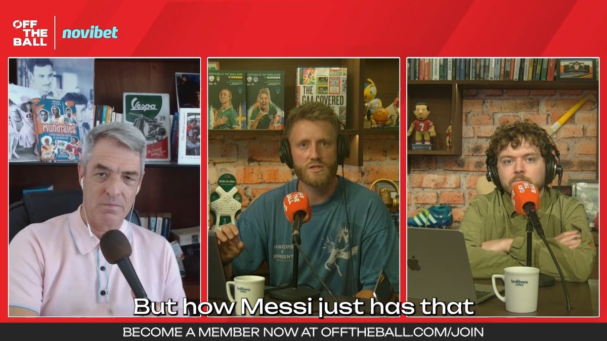 🗣️ 'This is the big triumph of these extraordinary eight years under the command of Lionel Scaloni!' 🗣️ 'One of the first things that Caloni did was not to call up Sergio Aguero...' Tim Vickery sums up Lionel Scaloni's masterstroke over the last eight years, which is all around how he brought Lionel Messi into this Argentina team as a leader. | 🇦🇷 The Football Show on Off The Ball with Novibet Ireland. Over 18s only | | Please gamble responsibly