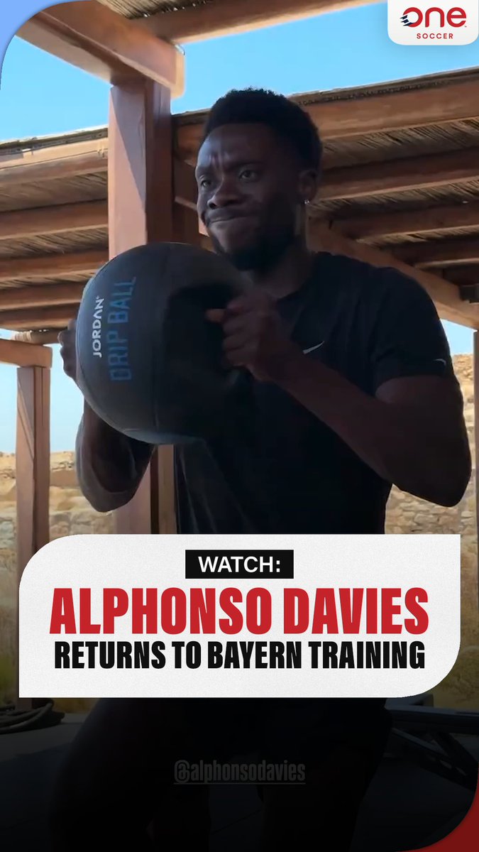 WATCH: CanMNT 🇨🇦 captain Alphonso Davies returns to FC Bayern training 🏋 🎥 | @fcbayern &amp; @alphonsodavies IG