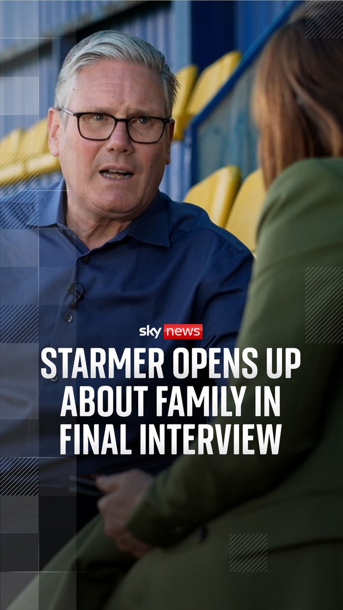 Sir Keir Starmer showed a more vulnerable side when speaking about his wife Victoria and their two children during an exclusive sit-down interview with Sky's Beth Rigby, his final as prime minister. Read more: