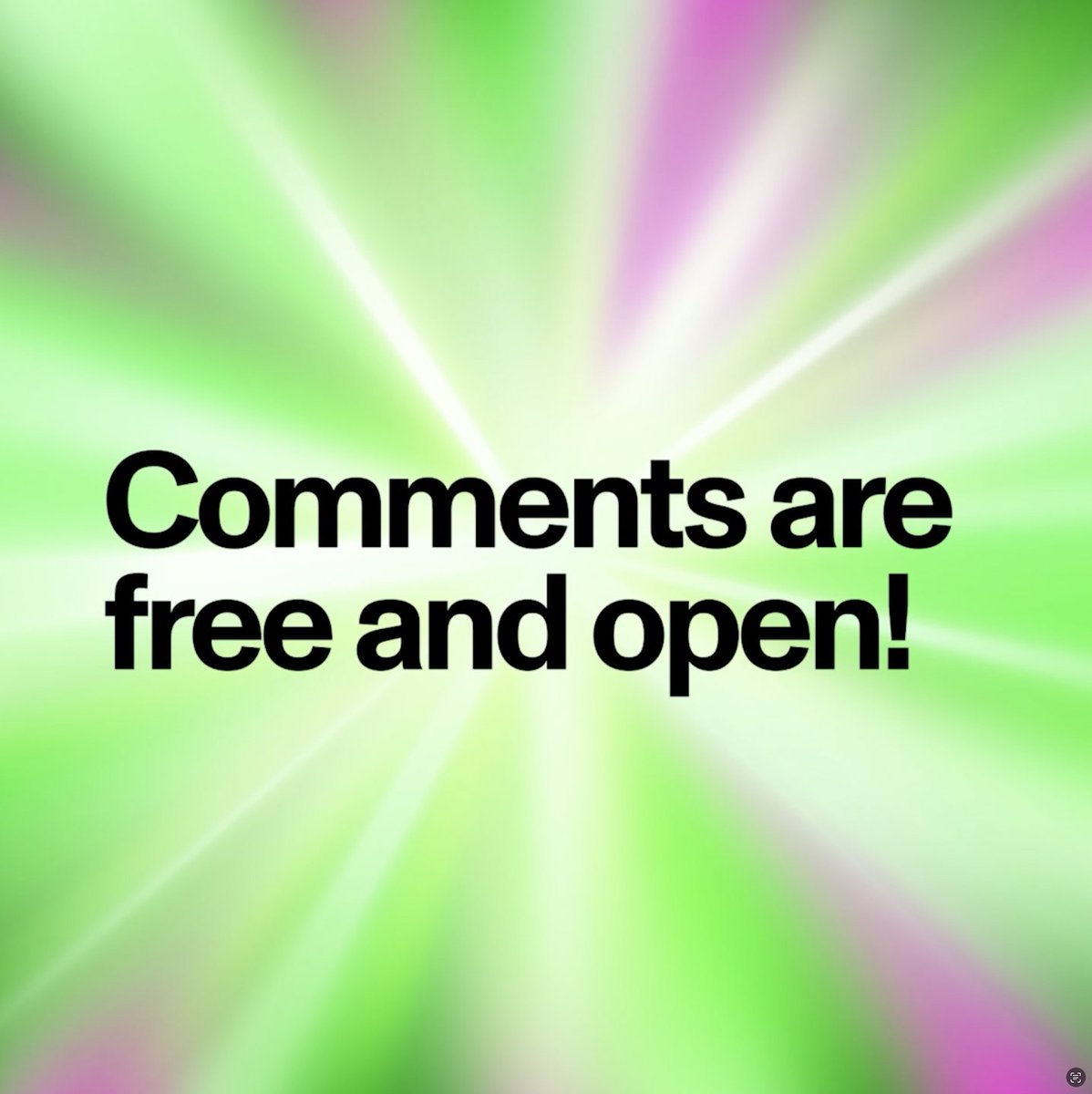 comments are now offchain & free no holding required. no gas. instant. the conversation is open